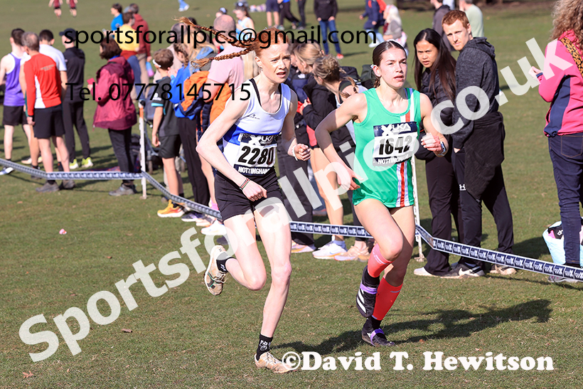 Womens under-17s 2025 UK CAU Inter Counties Cross Country Champs., Wollaton Park, Nottingham. Photo: David T. Hewitson/Sports for All Pics